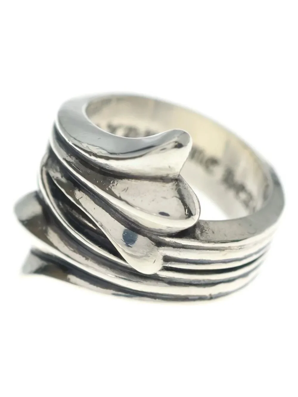 Chrome Hearts Cross Tail Ring Silver